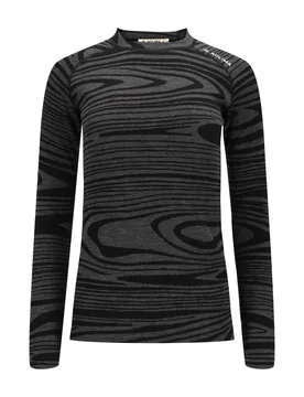 Warmwool Crew Neck Damen S Black Motion - Aclima - FashionsVida
