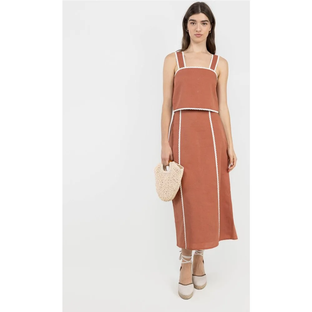 Falda midi de mujer lena - El Ganso - FashionsVida