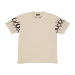 Maglietta Uomo Flames Tee Sand/black