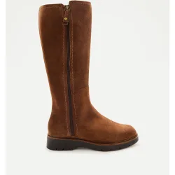 Bota de mujer plana con cremallera