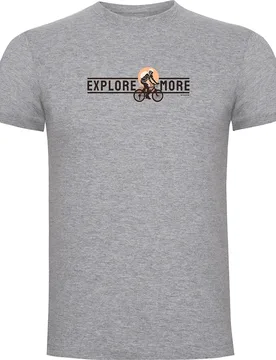 Maglietta A Maniche Corte Explore More Heather Grey - Kruskis - FashionsVida