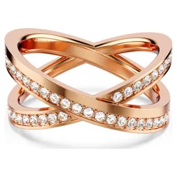 Anello Delta, Taglio Round, Bianco, Finitura oro rosa 18K 58