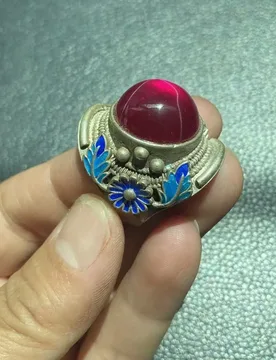 Antique collection, white copper inlaid star stone treasure ring finger wrench, handmade old objects retro models - Aliexpress - FashionsVida