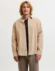 Pure Cotton Cord Overshirt Beige male