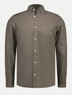 Baumwollstretchhemd Braun XL - NZA New Zealand Auckland - FashionsVida