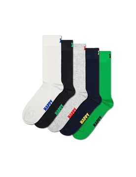 Herren Socken 5er Pkg. SOLID 41-46 white weiss herren - Happy socks - FashionsVida