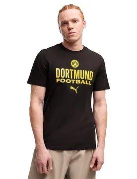 T-shirt à Manches Courtes Bvb Borussia Dortmund Culture Black / Faster Yellow L - Puma - FashionsVida