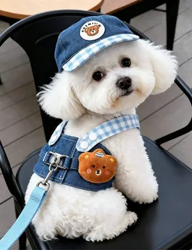 Conjunto de arnés de mezclilla para mascotas con sombrero de sol y correa, chaleco ajustable de verano para perros pequeños y medianos y gatos S (3- - Shein - FashionsVida