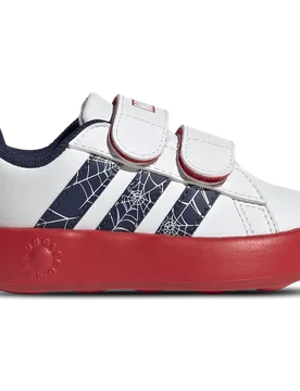 Marvel Spider-man Grand Court Baby Shoes - White - Size 4K - Mesh/Synthetic - White - Size: 4K - Adidas - FashionsVida