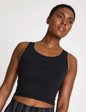 All Me Medium Support Longline Sports Vest Black female - Adidas - FashionsVida