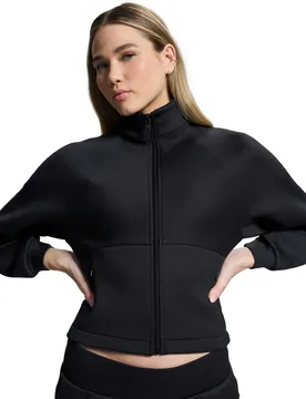 Sweat-shirt à Zip Unstoppable Fleece Rib Trd Black / Ultimate Black XS - Under armour - FashionsVida