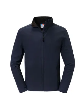 Mens Essential Recycled Soft Shell Jacket (French Navy) - Size X-Small - Russell athletic - FashionsVida