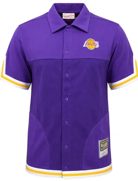 Nba Los Angeles Lakers Warm Up Shooting Mens Purple Shirt - Size X-Large - Mitchell & Ness - FashionsVida