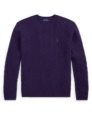 POLO Pullover lila L Herren