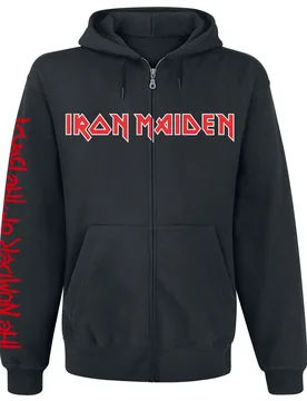 Kapuzenjacke - NOTB - S bis XXL - für Männer - Größe S - schwarz - Lizenziertes Merchandise! - Männer - male - Iron Maiden - FashionsVida