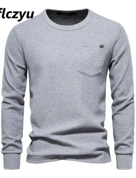 Spring Autumn Long Sleeve T-shirt Men Fashion Casual Solid Color Tshirt Male O-neck Shirt - Aliexpress - FashionsVida