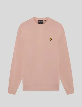 Men's Cotton Crew Neck Sweatshirt in Pink - Lyle & Scott - FashionsVida
