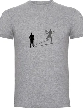 Shadow Padel Short Sleeve T-shirt Heather Grey 2XL - Kruskis - FashionsVida