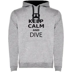Felpa Con Cappuccio Keep Calm And Dive