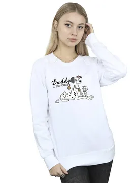 Women's 101 Dalmatians Top Dog Sweatshirt in White Size: Large - White - Size: L - Disney - FashionsVida