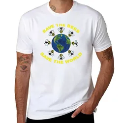 Save The Bees Save The World Shirt T-Shirt essential t shirt cotton t shirts man 100% T-Shirt
