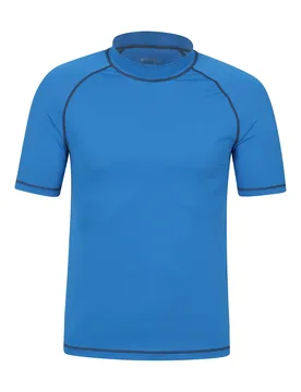 Mens UV Rash Vest - Blue - Blue - Size: S - Mountain Warehouse - FashionsVida