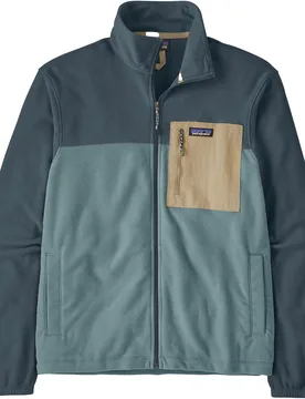 Polaire chaude et confortable - M's Micro D Patch Pocket Jkt Blue Sage en Nylon - Taille M - Bleu - Patagonia - FashionsVida