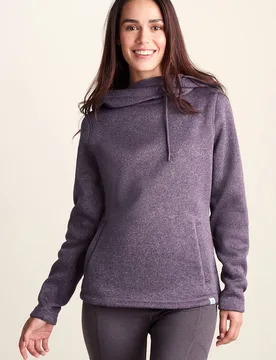 Women's 'Acer' Oversized Supersoft Knitlook Fleece Hoodie in Grape Size: 18 - Grape - Size: 18 - TOG24 - FashionsVida