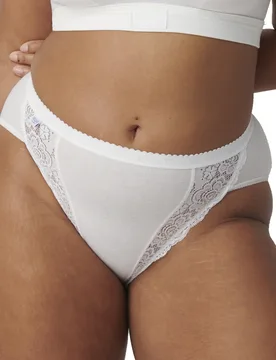 Womens Chic Tai 4 Pack Briefs - White Cotton - Size X-Small - Sloggi - FashionsVida