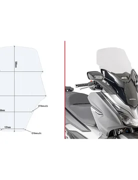 Parabrezza trasparente D1166ST Per HONDA Forza 125-300 taglia uni - GIVI - FashionsVida