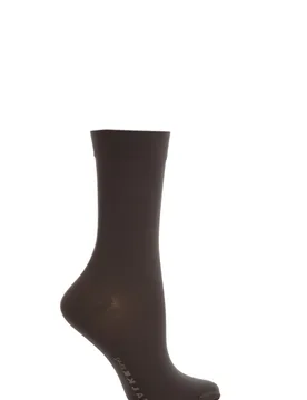 Pair Platinum Cotton Touch Anklet Socks Ladies 5.5-8 Ladies - - Grey - Size: Small - Falke - FashionsVida