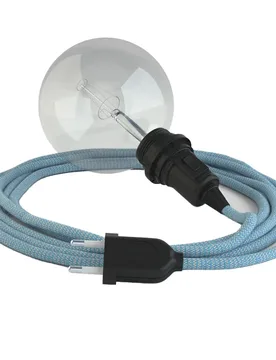 Cables Lampe Suspendue Pour Abat-jour Rd75 Zigzag 3 M Steward Blue / Black One Size - Creative - FashionsVida
