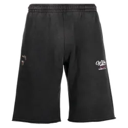 Mens Wave Off Sweatshorts Black Cotton - Size Small