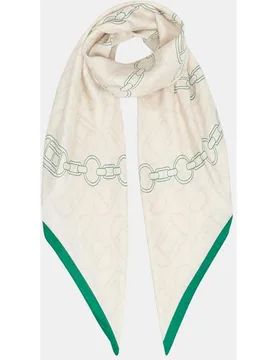 Pañuelo de mujer de seda en color con estampado verde - Tommy Hilfiger - FashionsVida