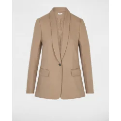 Chaqueta de mujer corta cuello chal