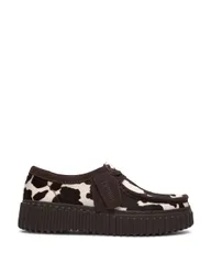 Leather Animal Print Platform Shoes Multi female