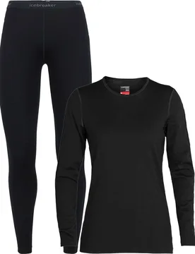 Merinowolle-Unterhemd – Damen / Frau – W Merino 260 Tech LS Crewe Pack W Merino 260 Tech LS Crewe Black für Damen aus - Icebreaker - FashionsVida