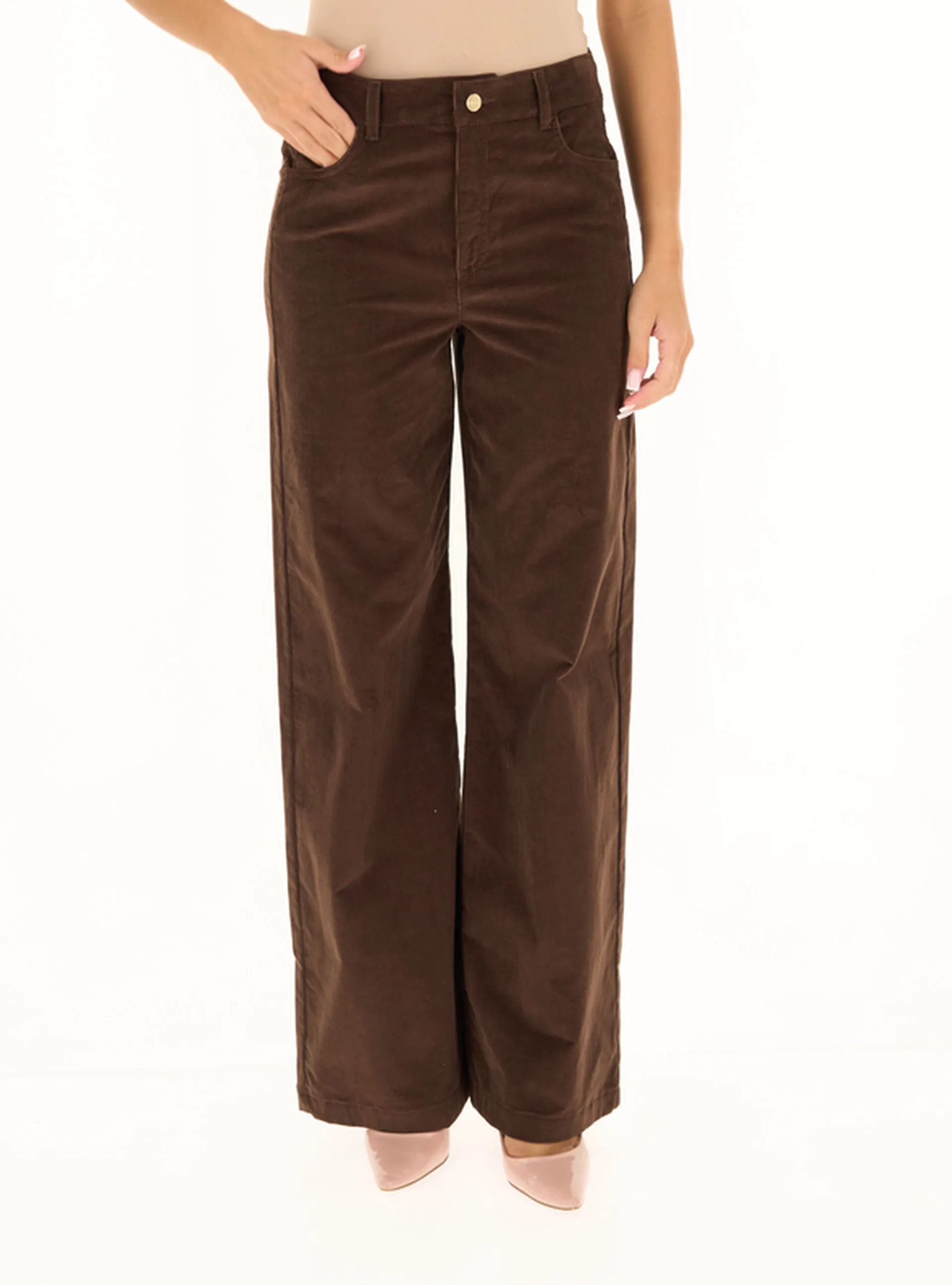 Pantalone wide leg MARRONE 40 - I Blues - FashionsVida