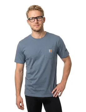 T-shirt à Manches Courtes Streetcar Light Faded Navy XL - Carhartt - FashionsVida