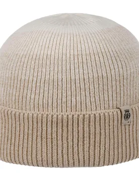 Light Cotton Beanie Hat by - oatmeal - Female - Size: One Size - roeckl - FashionsVida