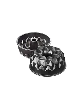 Molde de Gugelhupf geométrico de 25 cm antiadherente negro - Kaiser - FashionsVida