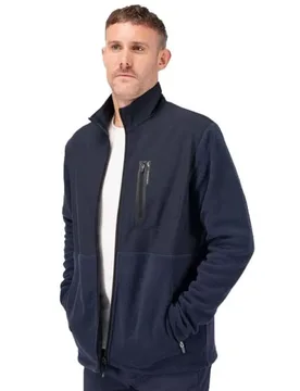 Hybrid Full Zip Fleece Midnight Blue M Men - Zhik - FashionsVida