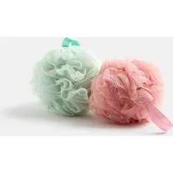Set 2 Esponjas Ducha Rosa Y Menta
