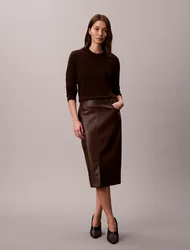 Gonna in ecopelle donna rich brown
