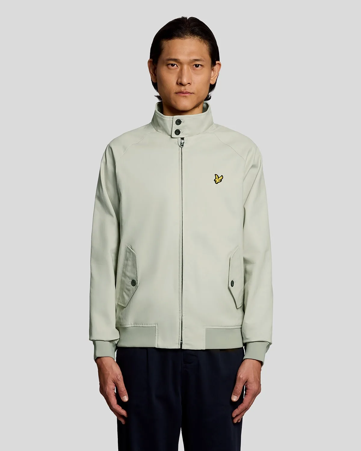 Men's Cotton Harrington Jacket in Beige - Lyle & Scott - FashionsVida