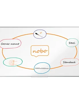 Tavola Laccata Acciaio Premium Plus 2000x1000 Mm - Nobo - FashionsVida