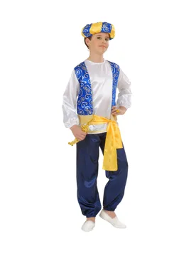 Orientalisches Prinzen-Kostüm für Jungen Faschingskostüm blau-weiss-gold - male - Widmann - FashionsVida