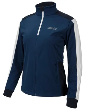 Veste de ski nordique - Cross Jacket M Estate Blue en Softshell - Taille M - Bleu - Swix - FashionsVida
