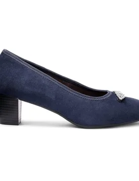 Women's Wide Fit 'Strut' Court Shoes in Navy Size: 8 - Navy - Size: 8 - Hotter - FashionsVida