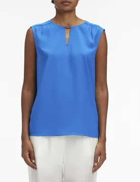 Blusa con escote en forma de ojo de cerradura - Calvin Klein - FashionsVida